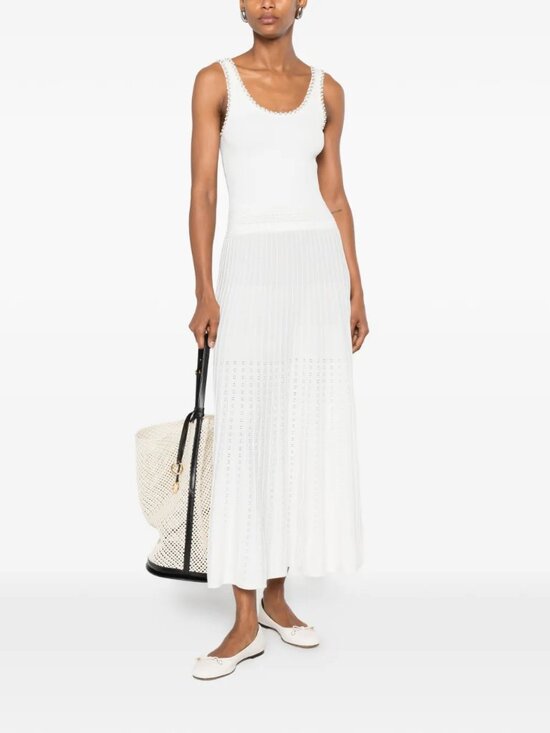 Sandro Dresses & Skirts - Sandro Paris Flared Rhinestone-Embellished Knitted Maxi Dress